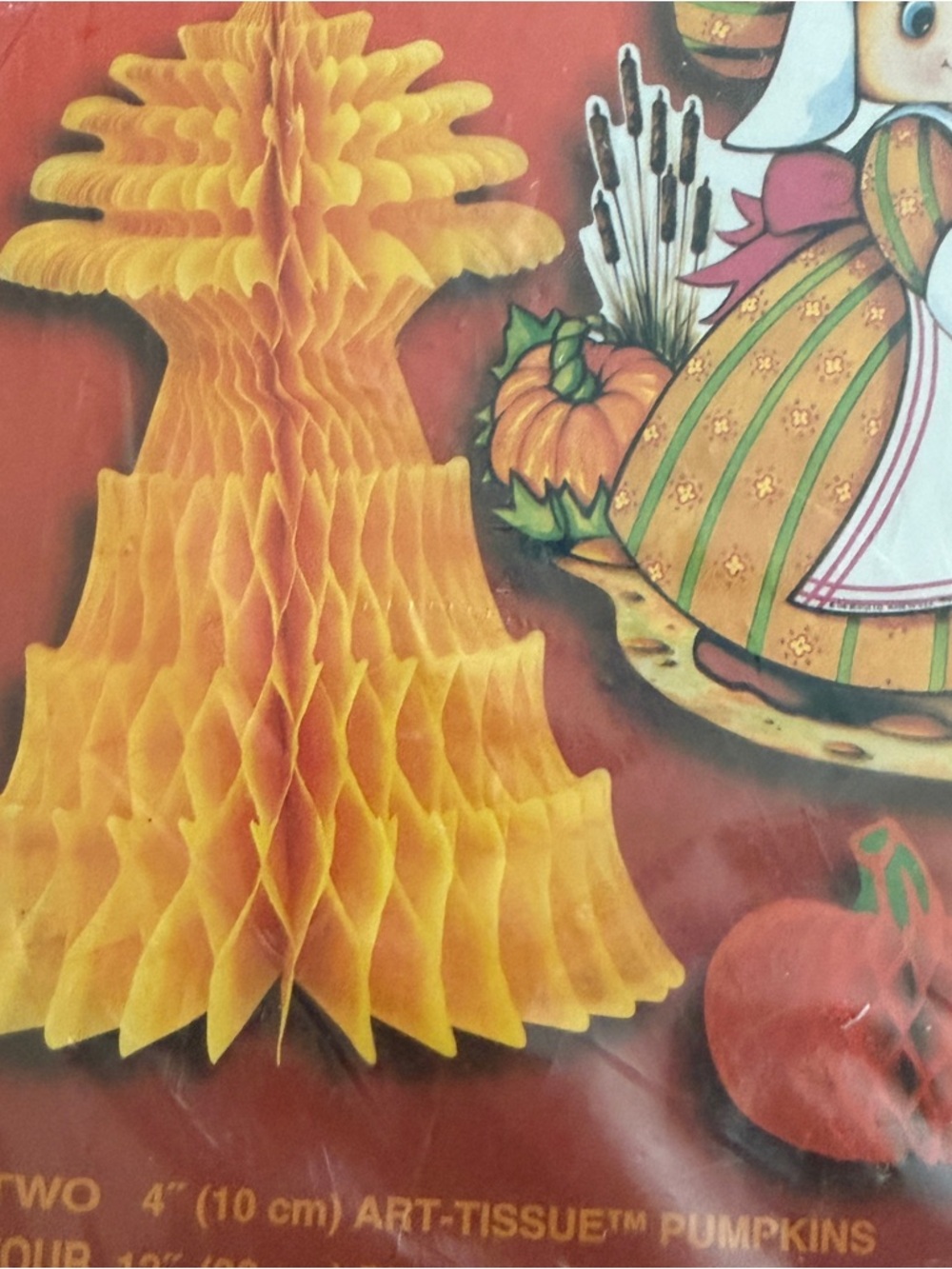 Vintage Beistle Thanksgiving Decorama 8 Piece Set Paper Tissue 1979 1995 NOS New - Picture 7 of 14